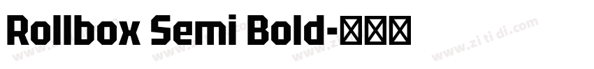 Rollbox Semi Bold字体转换